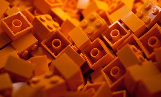 Orange Lego Bausteine